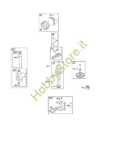 C - Albero a camme, albero motore, pistone, anelli, biella B&S - 21 €¦ 217902-0119-E1 brand Stihl